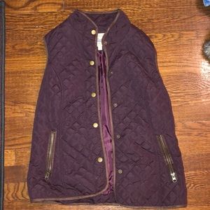 Quilted vest, maroon/purple